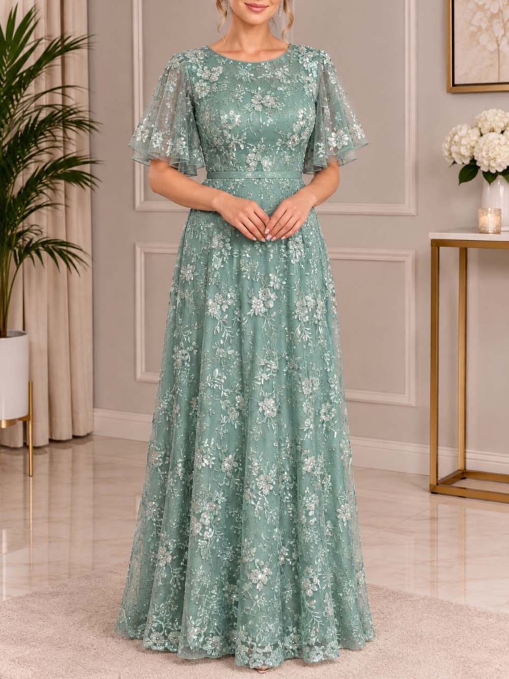Sparkling evening dress
